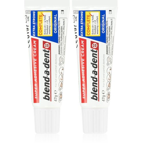 Blend-a-dent Extra Strong Original fiksacijska krema za zobne proteze 2x47 g Cene