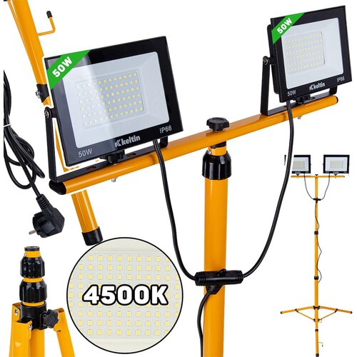  2x50w smd led gradbeni reflektor na stativu 4500k Cijene