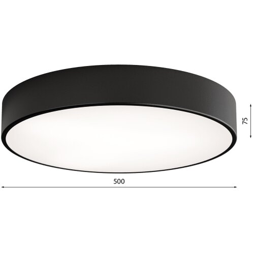  LED stropno svetlo CLEO LED/69W/230V 4000K &amp;Oslash; 50 cm crno Slike