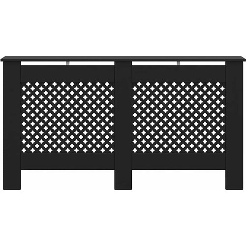  Pokrov za radijator crni 152 x 19 x 81,5 cm MDF Slike