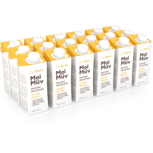 GymBeam Proteinski milkšejk MoiMüv 18 x 250 ml ванила Slike