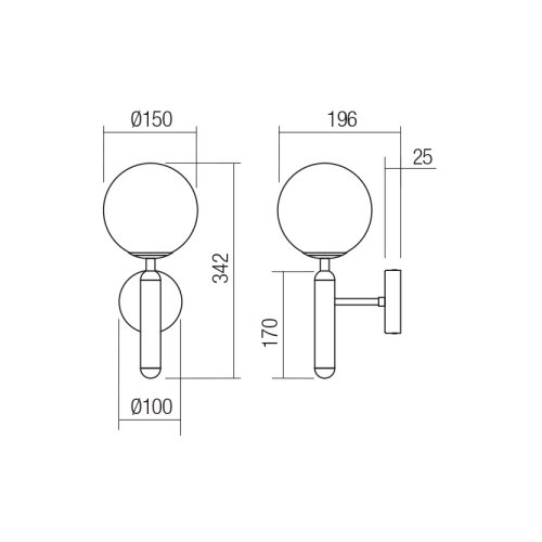  Redo 01-3126 - Zidna lampa HAIKU 1xE14/28W/230V mesing Slike