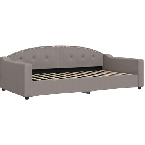  Dnevni krevet smeđesivi 100 x 200 cm od tkanine Slike