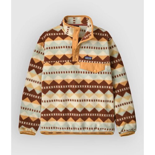 Patagonia Lw Synch Snap Kids Pulover diamond stripe / flurry grn Slike