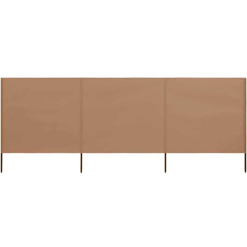  Vjetrobran s 3 panela od tkanine 400 x 80 cm smeđe-sivi Cene