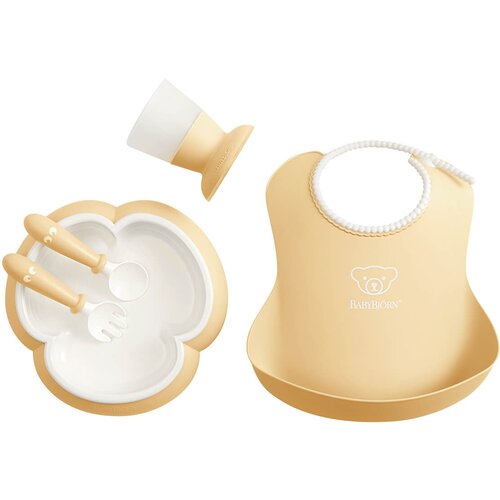 BABYBJORN set za hranjenje baby dinner powder yellow Slike