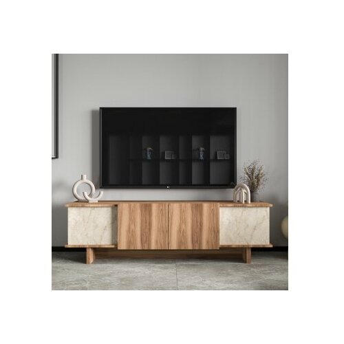 Hanah home tv polica diana travertine walnut Slike