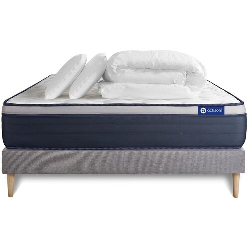 ACTISOM Celoten paket za posteljo - Vzmetnica 180x200 cm + Vzmetnica z letvami (komplet) + 2 vzglavnika + Prevleka - Actilatex Max, (21613834) Cene