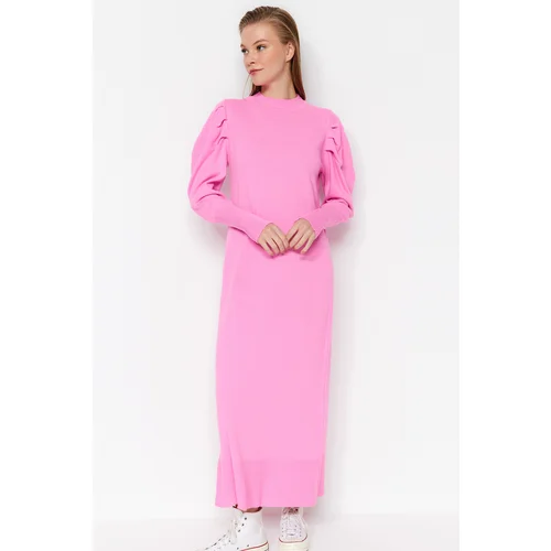 Trendyol Pink Fitted Rib Plain Knitwear