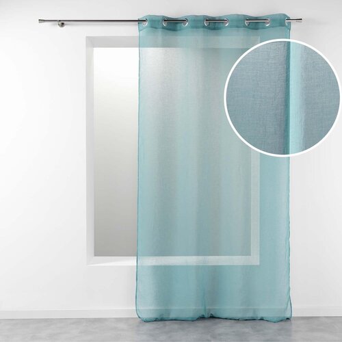 Douceur d int&amp;eacute;rieur Turkizna prosojna zavesa 140x280 cm Telma &amp;ndash; Slike