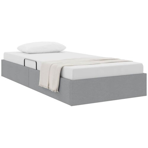 vidaXL Krevet s od storage s pohranom Svjetlosiva 203 x 100 cm Tkanina - Svjetlosiva 100 x 203 cm Cene