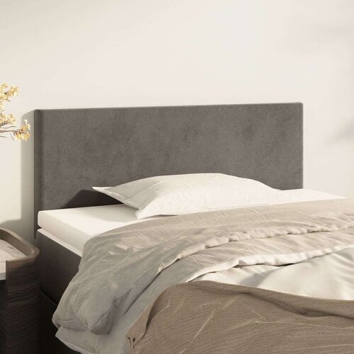  Posteljno vzglavje temno sivo 90x5x78/88 cm žamet, (20735436) Slike