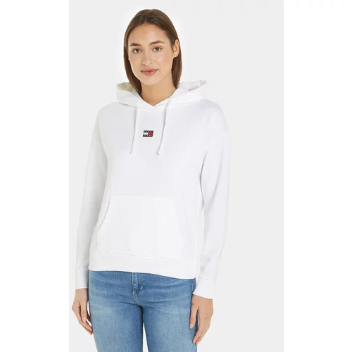 Tommy Jeans Jopa Badge DW0DW15411 Bela Relaxed Fit