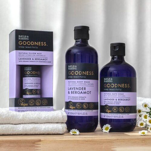 Baylis &amp;amp; Harding Goodness Sleep Beautifully antistres gel za tu&amp;scaron;iranje za miran san Lavender &amp;amp; Bergamot 500 ml Slike
