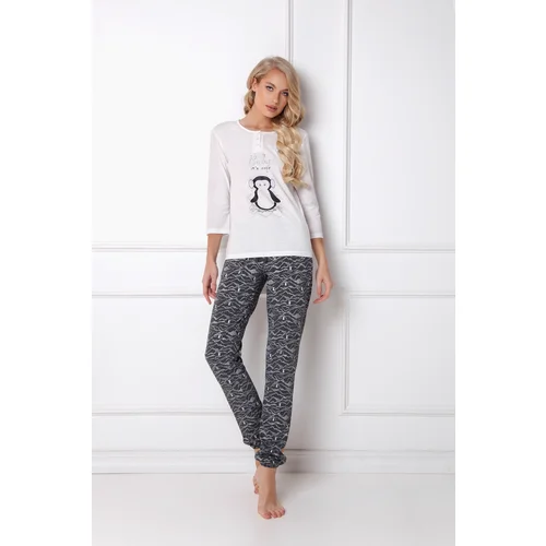 Aruelle Peggy Long Arctic pajamas white and black