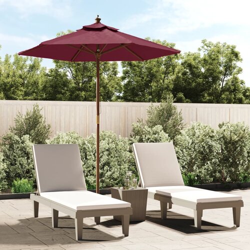 vidaXL Vrtni suncobran s drvenim stupom bordo 196 x 231 cm Cijene