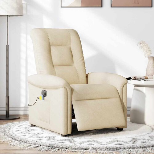 Maison Chic Električni masažni stol - Relax naslanjač krem blago, (22061523) Cene