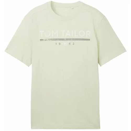 Tom Tailor Majica pastelno zelena / bijela