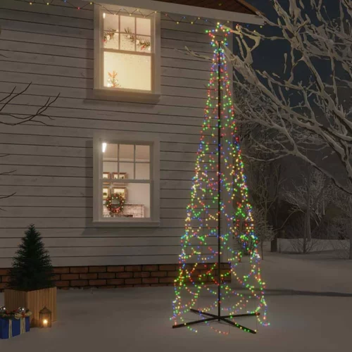  Stožasto božićno drvce šareno 500 LED žarulja 100 x 300 cm
