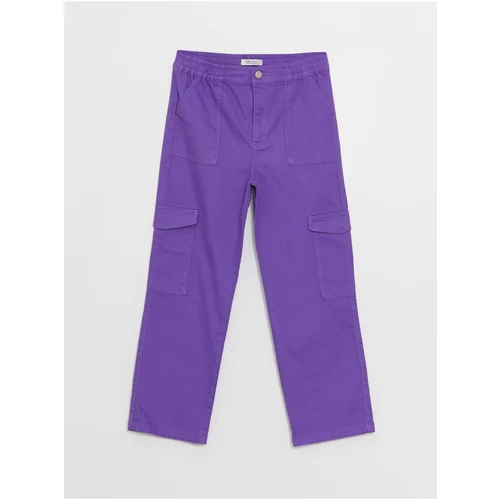 LC Waikiki Basic Girl's Cargo Pants with Elastic Waist