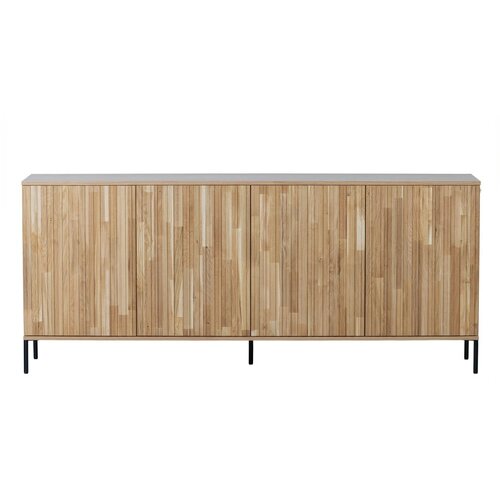 WOOOD Niska komoda od punog hrasta u prirodnoj boji 200x85 cm Gravure &amp;ndash; Slike