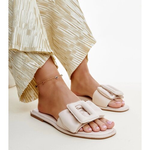 Gemre Beige Ganema buckle slides Cene