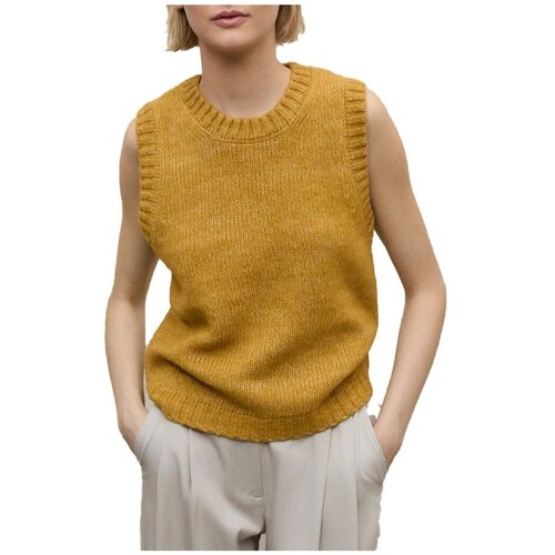 Ecoalf Majice brez rokavov MAPLE KNIT WOMAN Rumena Slike