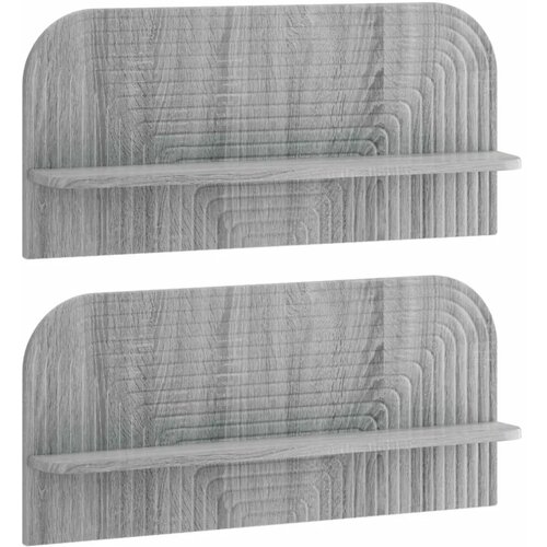  Zidna polica 2 kom. Siva Sonoma 80 5 x 13 5 x 37 5 cm - Siva Sonoma 80 5 cm Slike