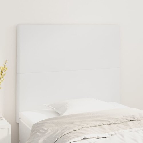 VidaXL Uzglavlje 2 kom bijeli 100x5x78/88 cm od umjetne kože Slike