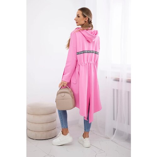 Kesi Coat with a longer back part light pink Cene