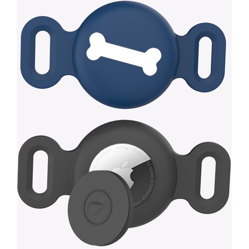 INF Airtag za&scaron;čitni ovitek L velikost za Apple Airtag, vodoodporen silikonski ovitek za hi&scaron;ne ljubljenčke Black+Blue L, (5000264481) Cene