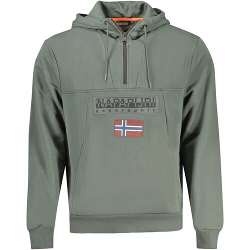 Napapijri SWEATSHIRT WITHOUT ZIP MEN GREEN Slike