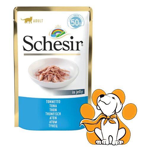 Schesir cat Tuna In Jelly 50g, Vlažna Hrana Sa Tunjevinom Za Odrasle Mačke Cene