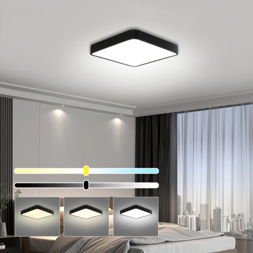  Brilagi - LED plafonsko svetlo POOL SQUARE LED/36W/230V 40x40 cm crno Slike