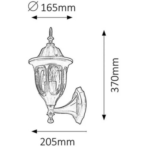  Rabalux 8342 MILANO Spoljna zidna lampa, E27, 1x MAX 60W, IP43 Cene
