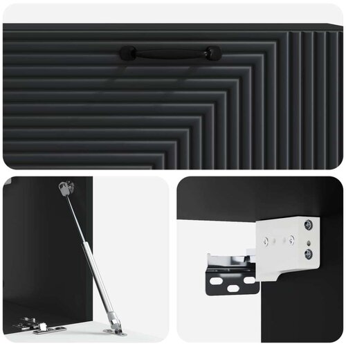  ormar za zid Zidne Crna 98 x 31 x 30 cm Konstruirano drvo Slike