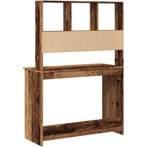  Radni stol s policama boja drva 102x45x148 cm konstruirano drvo Slike