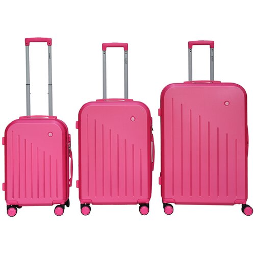 Shumee Komplet kovčkov na kole&amp;scaron;čkih, komplet XL+L+M, Pink Barut ABS, poln, (21214345) Slike