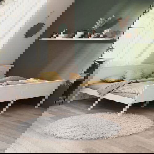Furnova Posteljni okvir bel iz trdne borovine 200x200 cm, (21936053) Slike