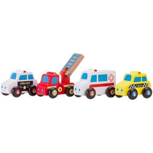 New Classic Toys Set mini lesenih vozil - 4 kosi Cene