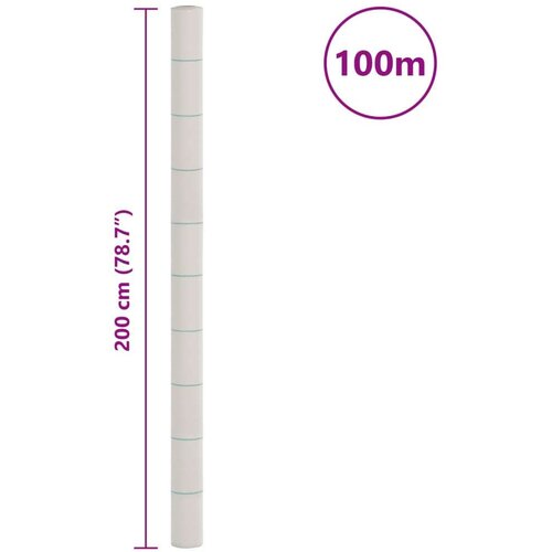 VidaXL Opna protiv korova bijela 2 x 100 m PP Slike