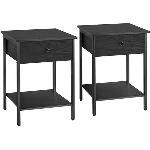 Songmics Nočna omarica 40x40x55 cm Črna, (5000273776) Slike