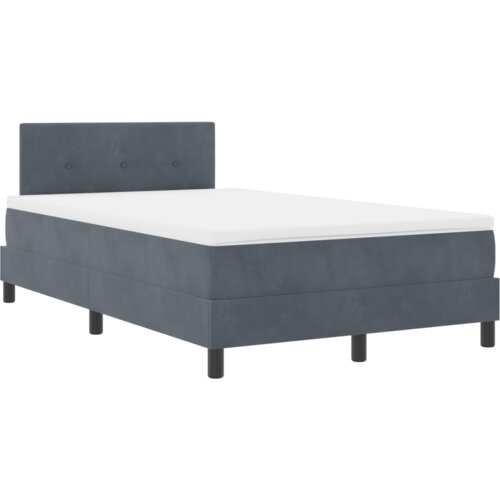 VidaXL Box Spring krevet s madracem tamno sivi mali dvostruki bar&amp;scaron;un Slike