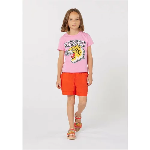 Kenzo Kids Dječja pamučna majica kratkih rukava boja: ružičasta