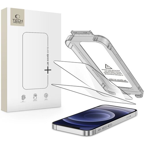 TECH-PROTECT KALJENO STEKLO QUICK SET+ ZA IPHONE 12 12 PRO, 2 ZAŠČITNA KOMPLETA, (5000333962) Cene