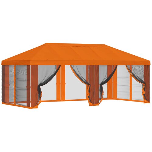 vidaXL Pokrov za gazebo s stranskimi stenami 6 x 3 m Oranžna Poliester, (5000218894) Cene