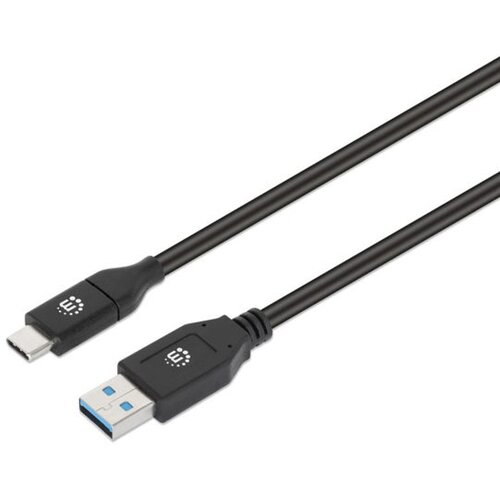 Manhattan kabel 394871, USB-A na USB-C, USB 3.0, 5 Gbps, 3.0A, 2m, Crni Slike