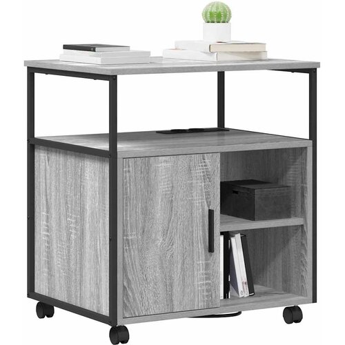  s postajom za punjenje Siva Sonoma 61 x 46 x 67 cm Slike