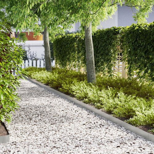 VidaXL Galvanizirani čelik 100 x 0.5 x 15 cm Izdržljivo Ograda za vrt Slike