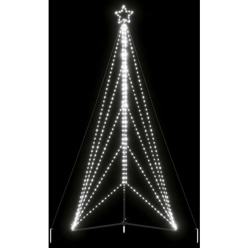 vidaXL Lučke za novoletno jelko 615 LED diod hladno bele 404,5 cm Cene